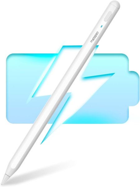 Metapen A8, Digitaler Zeichenstift für Apple iPad, USB-C Anschluss, Weiß