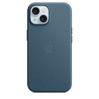 Apple iPhone 15 Feingewebe Case mit MagSafe Pazifikblau