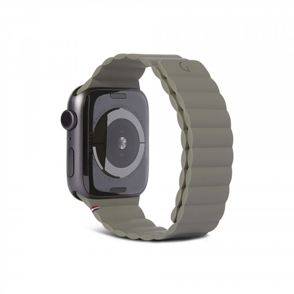Decoded magnetisches Armband aus Silikon für Apple Watch 42/44/45mm, Olive