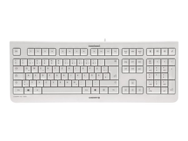 Cherry KC1000 Tastatur, kabelgebunden, Deutsch, Hellgrau