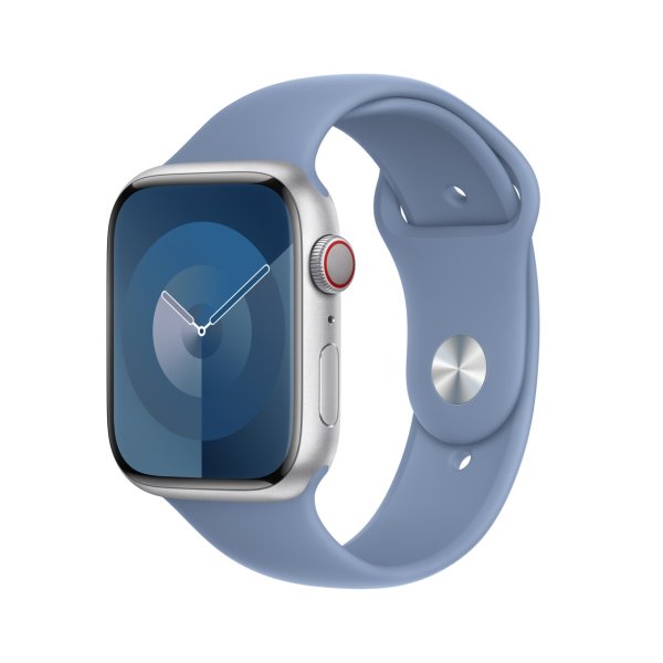 Apple Sportarmband für Apple Watch 45 mm, Winterblau, S/M (130-180 mm Umfang)