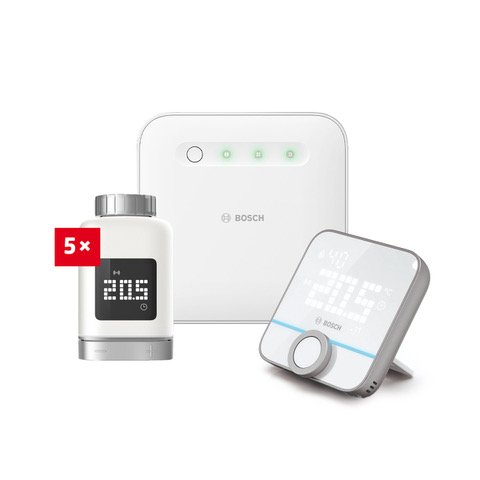 Bosch Smart Home Starter Set - 1x Controller II + 5x Heizkörper-Thermostat II + 1x Bosch Smart Home 