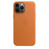Apple Leder Case für iPhone 13 Pro Max Goldbraun