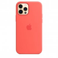 Apple Silikon Case für iPhone 12 / 12 Pro Zitruspink