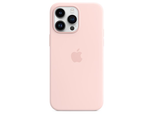 Apple iPhone 14 Pro Max Silikon Case mit MagSafe, Kalkrosa