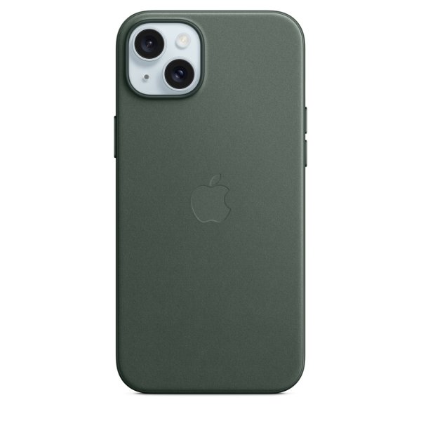 Apple iPhone 15 Plus Feingewebe Case mit MagSafe, Immergrün
