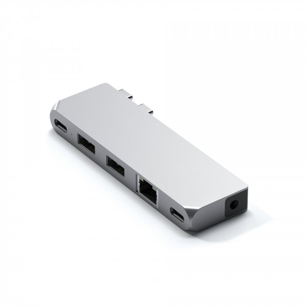 Satechi USB-C Pro Hub Mini (6 in 3 Adapter), Silber