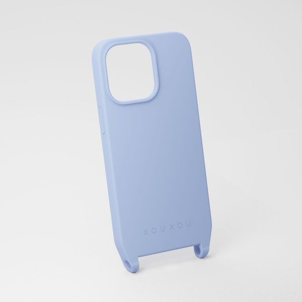 XOUXOU Case mit Ösen für Apple iPhone 13, Babyblau