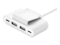 Belkin 4-Port USB Splitter zur Stromversorgung Weiß