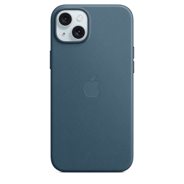 Apple iPhone 15 Plus Feingewebe Case mit MagSafe, Pazifikblau