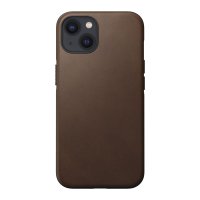 Nomad Modern Leder Case mit MagSafe für iPhone 13 Braun